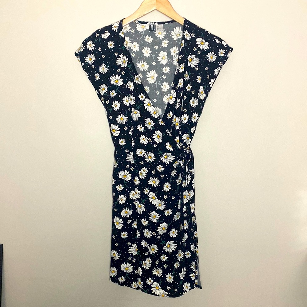 H&M floral wrap dress